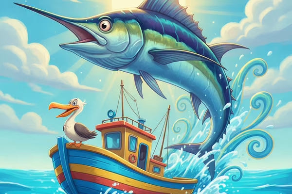 Fishin' Frenzy Even Bigger Catch slot cover, a huge fish leaping beside a fishing boat